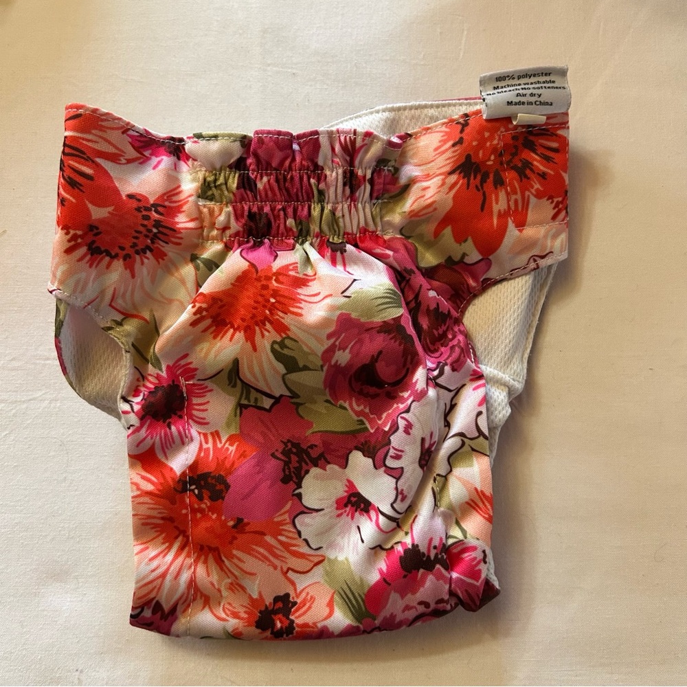 Small Floral Dog Diaper or Cover